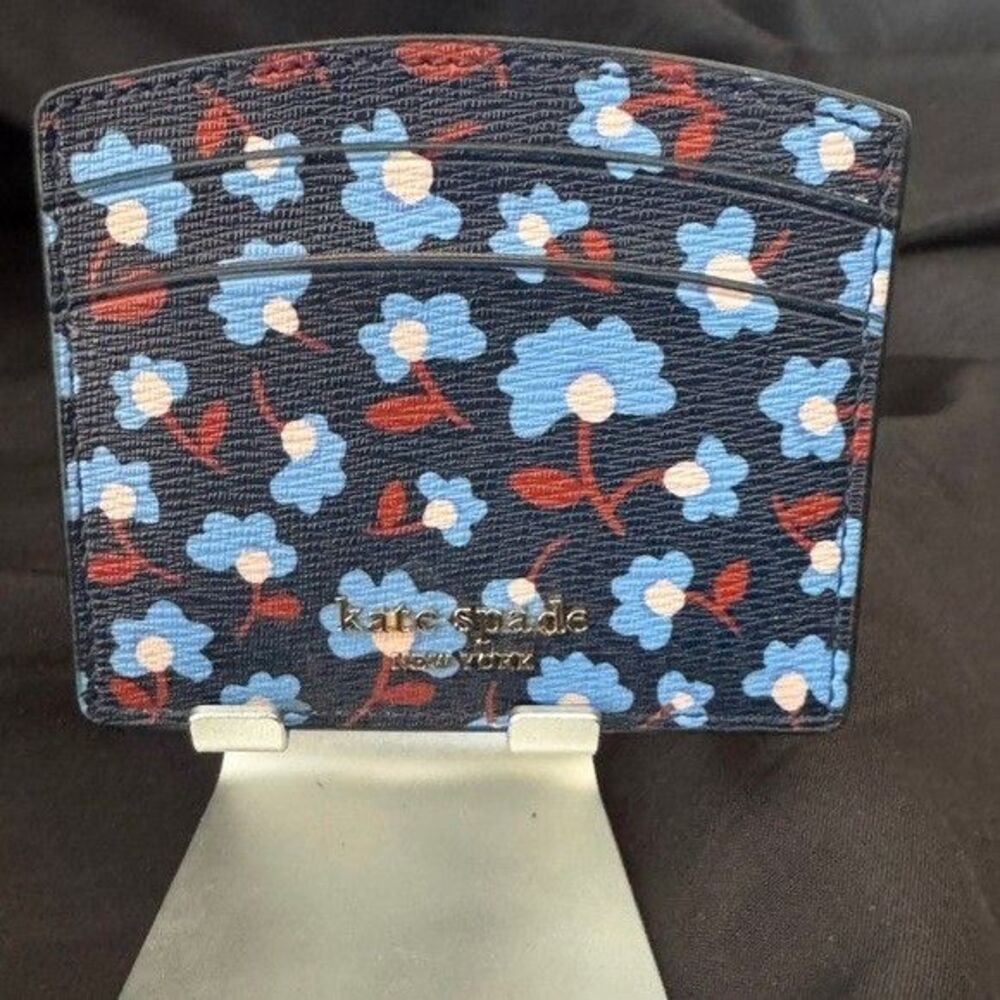 Kate Spade Spencer Party Floral Cardholder- Blazer Blue Multi